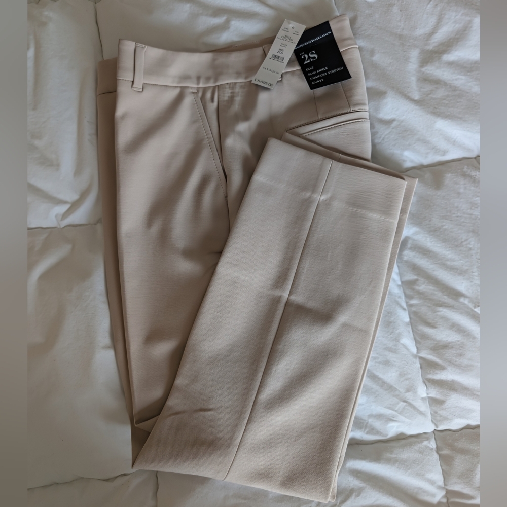 White House Black Market Cream Trousers